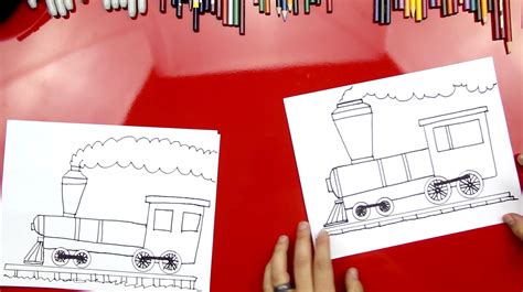 Https://tommynaija.com/draw/art Hub For Kids How To Draw A Train