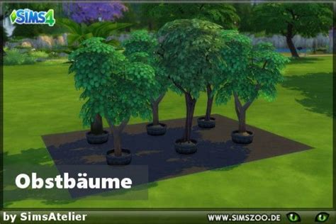 Blackys Sims 4 Zoo Fruit Trees By Simsatelier Sims 4 Downloads