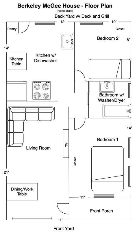 Mcgee Rental House Floor Plan Berkeley California