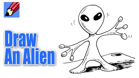 How To Draw An Alien Real Easy Youtube