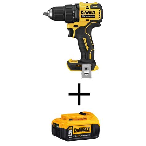 Dewalt Atomic 20 Volt Max Cordless Brushless Compact 12 In Drilldriver With 1 20 Volt 50ah