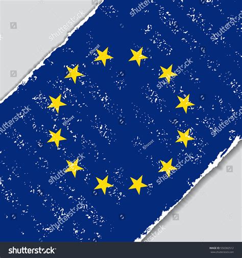 European Union Grunge Flag Diagonal Background Stock Illustration