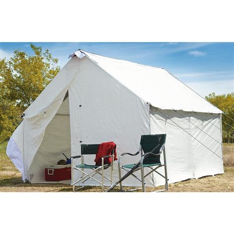 Guide Gear 10x12 Canvas Wall Tent Framefloor Not Included Canvas