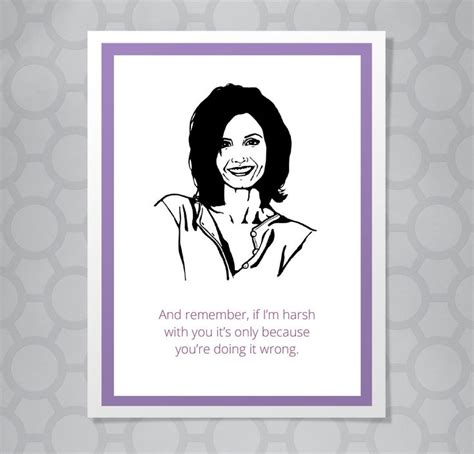 Friends Monica Doing It Wrong Funny Illustrated Card Etsy Card