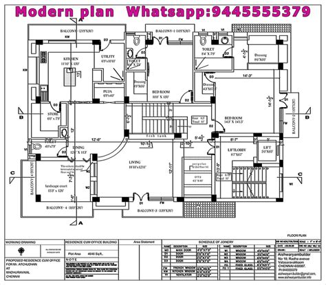 View House Plan Drawing In Chennai Png