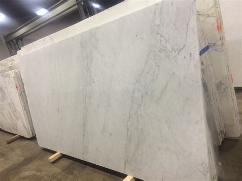 Honed Carrara Marble Slab With A Significant Amount Of White White