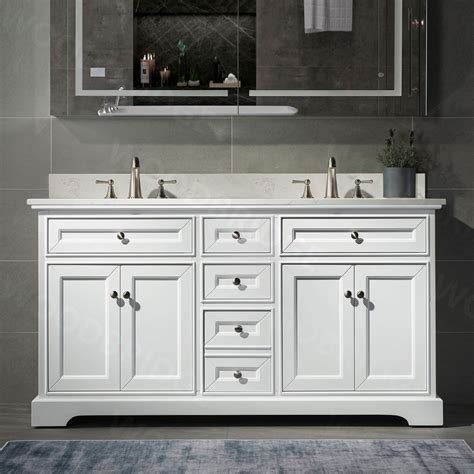 Great shipping and price from wayfair. ᐅ【London 60"Bathroom Vanity with Engineered Quartz White ...