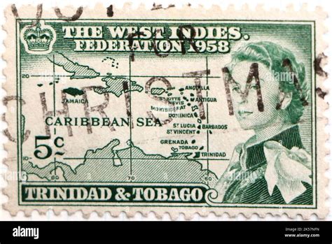 Photo Of A Trinidad And Tobago Postage Stamp For The Inauguration Of