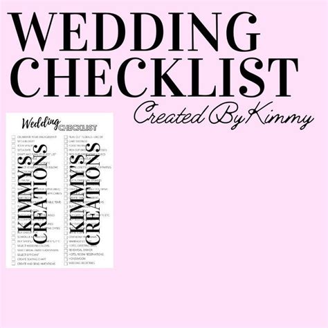 Wedding Planning Checklist Checklist Brides Wedding Etsy