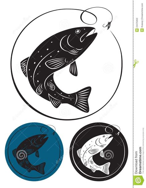 Download Fly fishing stock vector. Illustration of hook, salmon ...