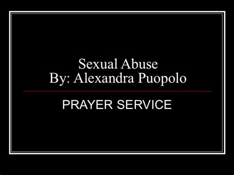 Sexual Abuse Power Point