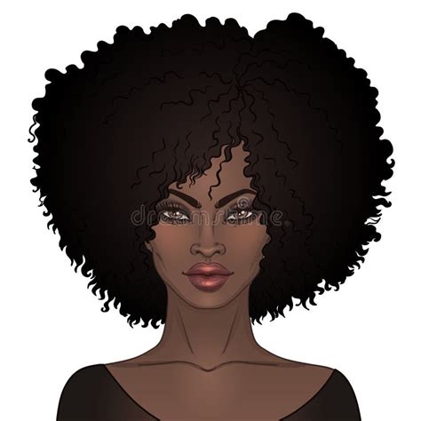 African American Pretty Girl Vector Illustration Of Black Woman Stock Vector Illustration Of