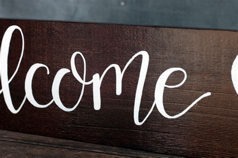 Personalized Hand Lettered Welcome Sign The Weed Patch
