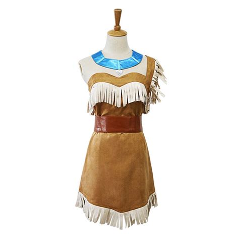 Beauty Girls Princess Pocahontas Indian Costume Halloween Outfit Adult