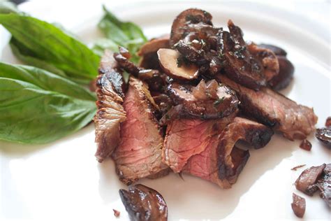 Sliced Steak With Sauteed Mushrooms