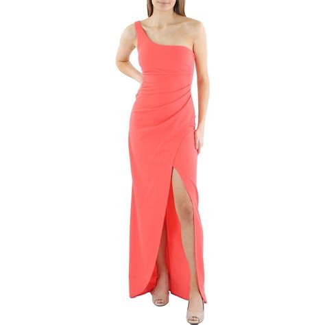 Emerald Sundae Womens Pink One Shoulder Evening Dress Gown Juniors Xxs