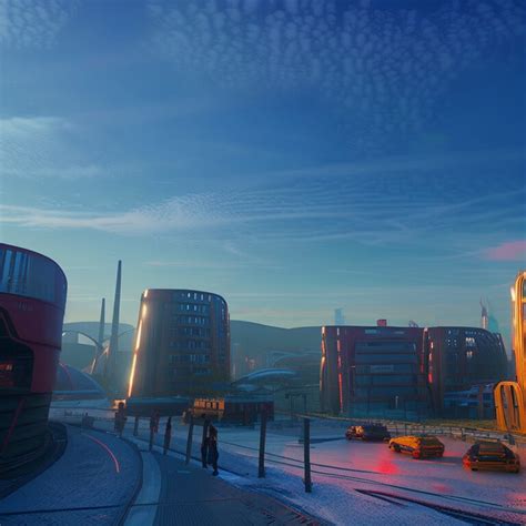 Artstation Futuristic City Vladivostok Utopian Cyberpunk 2077