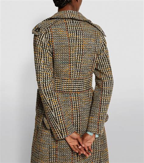 Victoria Beckham Tweed Trench Coat Harrods Us