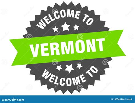 Welcome To Vermont Welcome To Vermont Isolated Sticker Stock Vector