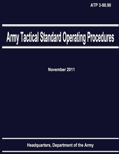 Army Tactical Standard Operating Procedures Atp 3 9090 Army