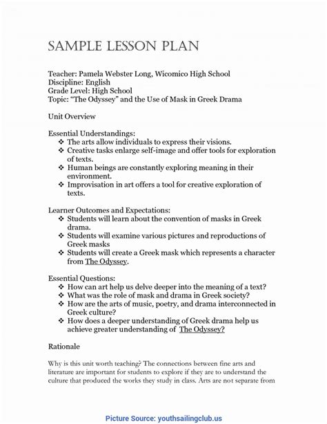 Great How To Make A Lesson Plan For High School High School Lesson