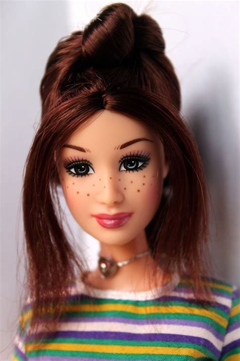 Barbie Doll Gillian Fashion Fever Brown Hair Freckles Redressed Rare