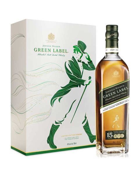 Johnnie Walker Green Label 15 Yot 700 Ml T Pack With Two Glasses
