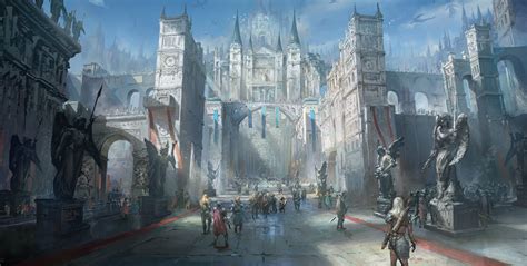 Fantasy City Hd Wallpaper Background Image 3840x1944