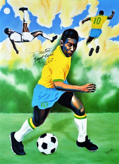 Pele Painting Sports Painting Pelé Surreal Art
