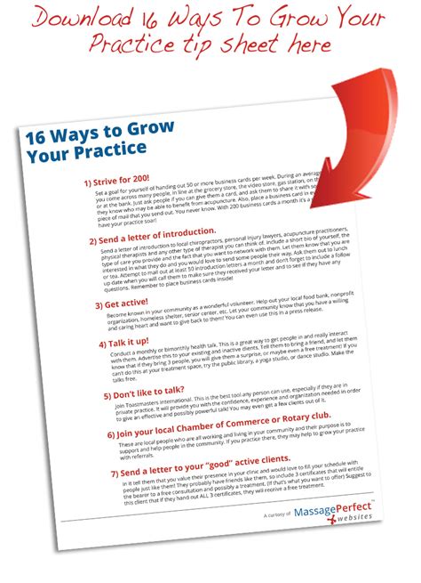 16 Ways To Grow Your Practice Massage Perfect Websites Massage Website Design