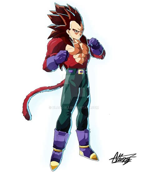 Vegeta is the disgraced prince of the saiyan race, one of the few survivors of his species after frieza destroyed planet vegeta. Vegeta ssj4(FighterZ style)(Fan made) by Black-X12 | Dragon ball z, Dbz characters, Dragon ball gt