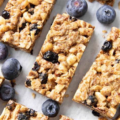 Healthy Homemade Blueberry Granola Bars Vegan Gf Beaming Baker