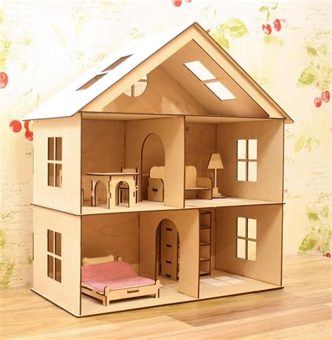 Wooden Dollhouse Dollhouse Miniature Dollhouse Wooden Etsy Doll House Plans Dollhouse