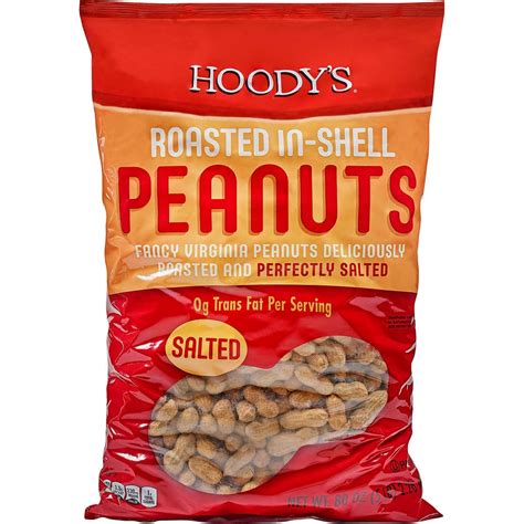 Hoodys Salted And Roasted In Shell Peanut 80 Oz