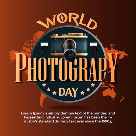 Premium Vector Vector World Photography Day Design Template