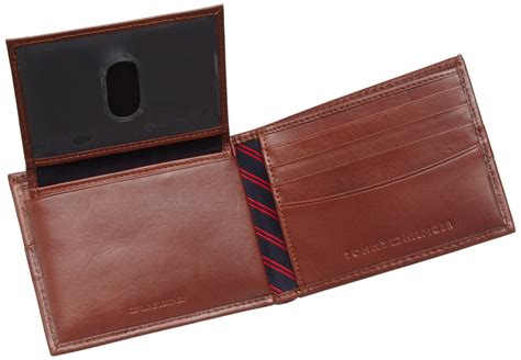 One slot in the middle for cash or other valuable. Tommy Hilfiger Men's Leather Credit Card ID Designer ...