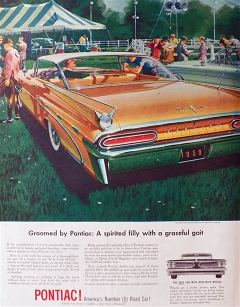 1959 Pontiac Bonneville Ad A Spirited Filly Vintage Car Ads