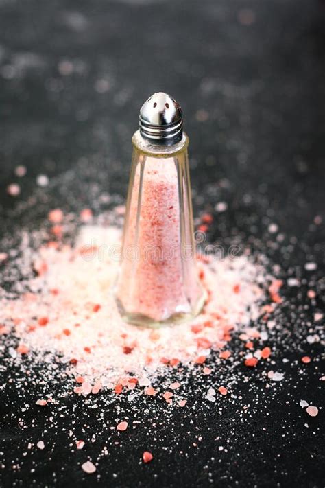 Pink Salt In A Vintage Style Glass Shaker Stock Photo - Image of ...
