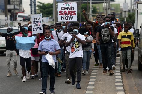 shutitalldown demonstrators protesting against nigerian police take to the streets national