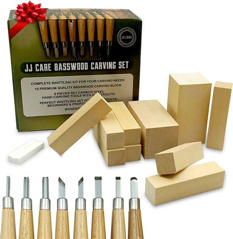 Buy Jj Care Wood Carving Kit Premium Wood Whittling Kit 10 Wood