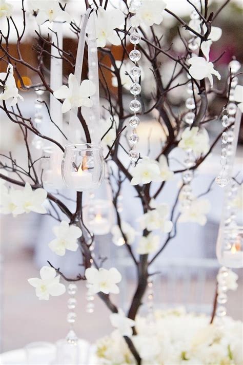 Manzanita Tree Centerpiece Happily Ever After Winter Wedding