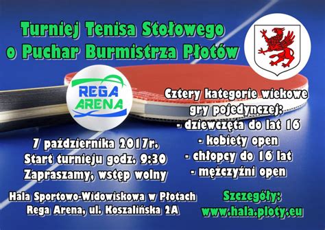 Turniej Tenisa Stołowego o Puchar Burmistrza Płotów 07 10 2017