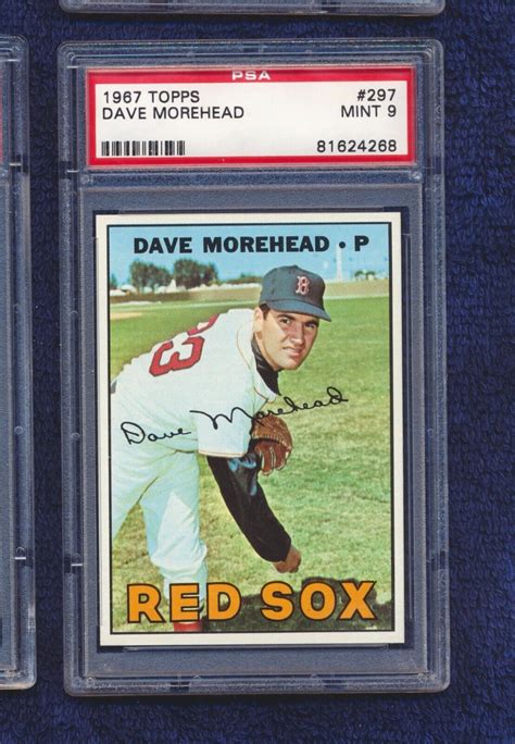 1967 Topps 297 Dave Morehead Red Sox Psa Mint 9 Ebay