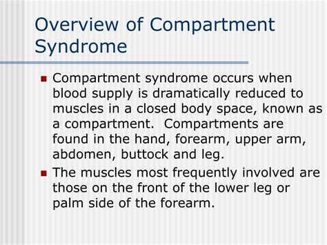 Ppt Compartment Syndrome Powerpoint Presentation Free Download Id3991228
