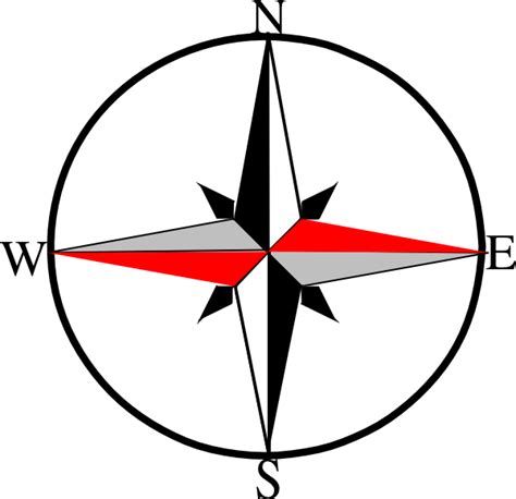 East West Compass 6 Clip Art at Clker.com - vector clip art online ...