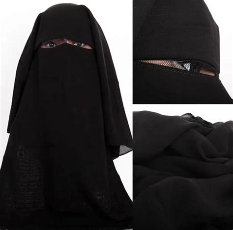 Layers Niqab Burqa Fancy Hijab Veil Face Cover Islamic Muslim Niqab