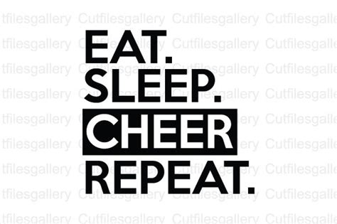 Eat Sleep Cheer Repeat Svg Graphic By Cutfilesgallery · Creative Fabrica
