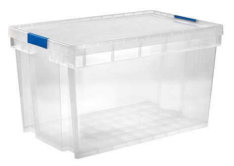 Form Xago Heavy Duty Clear 94l Plastic Stackable Storage Box And Lid
