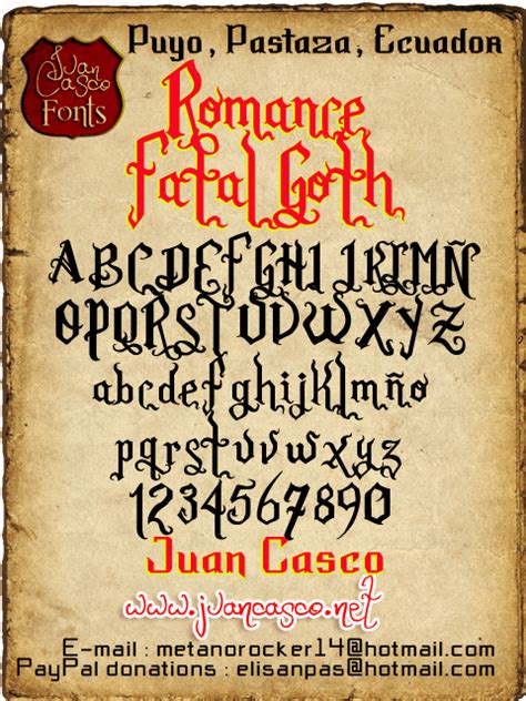 Romance Fatal Goth Font By Juan Casco Fontspace