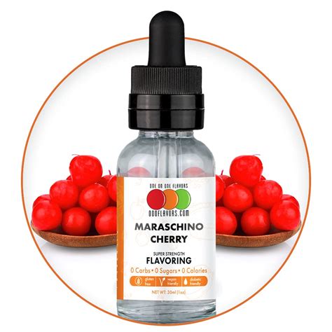 Oooflavors Maraschino Cherry Flavored Liquid Concentrate Unsweetened 30 Ml